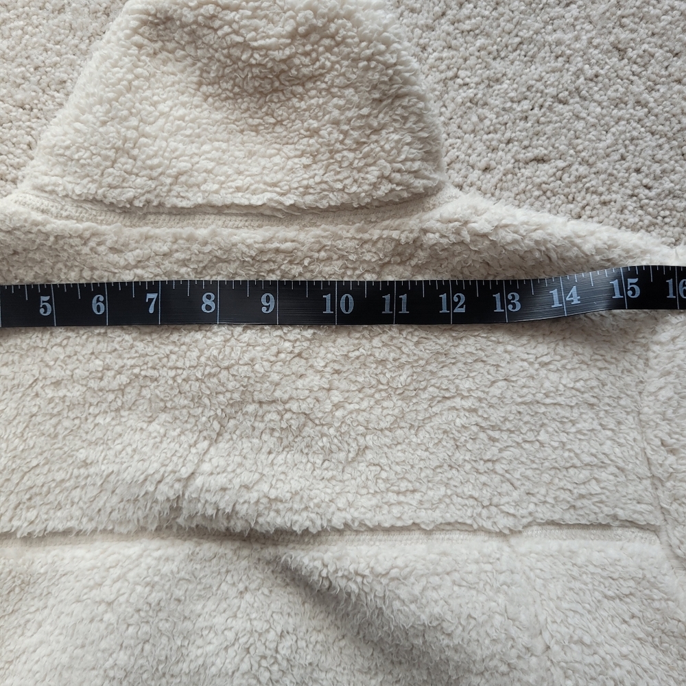 The North Face Cream Sherpa Fleece Zip Front Jacket Women’s Size M - Picture 7 of 8